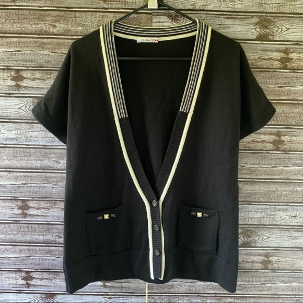 Donnamica Wool Blend Button-Down Cardigan/Sweater Size L?